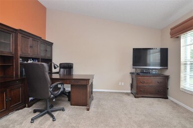 Neutral & bright living room/office!  Pocket doors