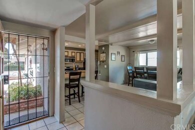 Looking out from the family room onto the entry wa