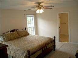 King sized bed fits nicely in Master Bedroom