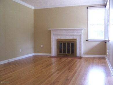 Living room with fireplace