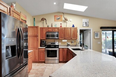Beautiful wood cabinets and newer Stainless Applia