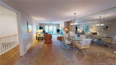 Main level dining/living room area