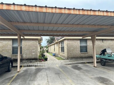 View of covered parking lot