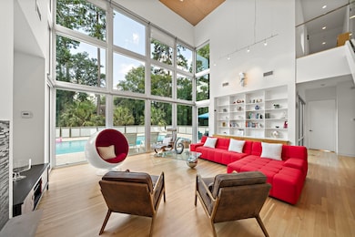 Bright and spacious living room with abundant natu