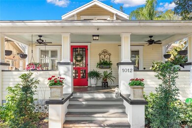 Spacious front porch