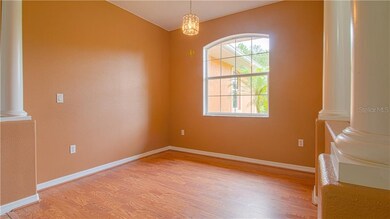 Formal dining room with upgraded light fixture