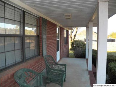 View of the covered porch.