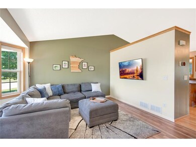 Vaulted ceilings open up the space as well as allo