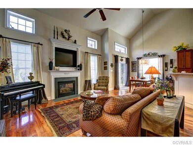 2 Story family room w/gas FP, ceiling fan, beautif