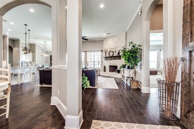 Front entrance with office to right and formal din