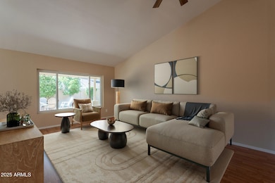 Living room staged