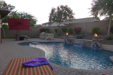 Back pool to BBQ