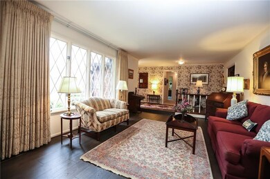 Living area looking towards the entry hall.