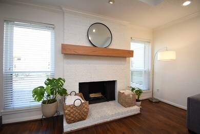 The Fireplace is painted with a modern white plus