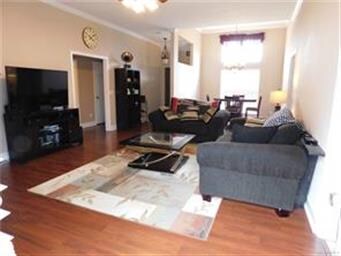 Large Living room open to Dining Room
