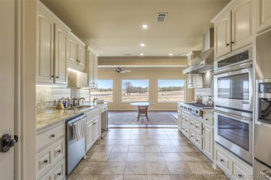 Kitchen and breakfast area with beautiful view of