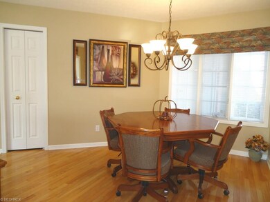The breakfast room is adjacent to the kitchen and 