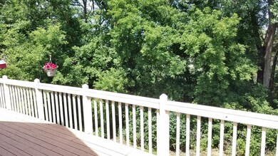 View of the private back yard from the deck.