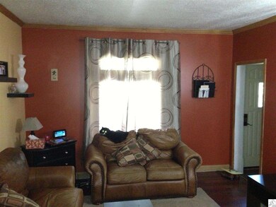 View of living room facing street.