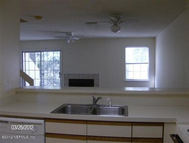 Kitchen overlooks family room