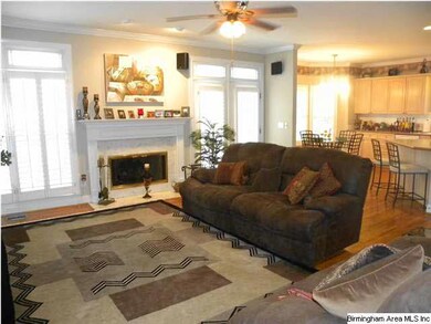 Greatroom with gas log fireplace