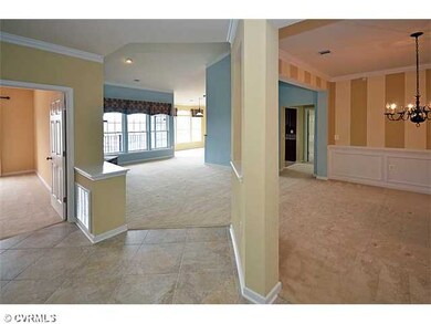 Foyer - Tile flooring, extensive molding and newly