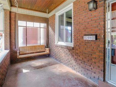Spacious front porch