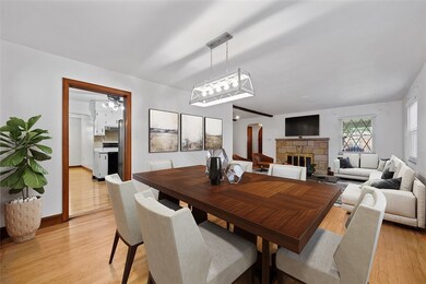 Virtually staged living room/dining room
