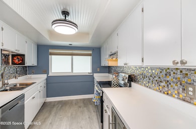 Sleek stainless appliances