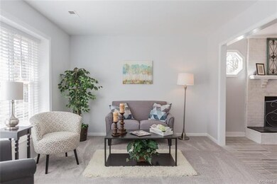 Living room with beautiful picture window