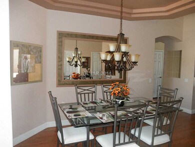 Dining Room. Open Dining room with Coffered Ceilin