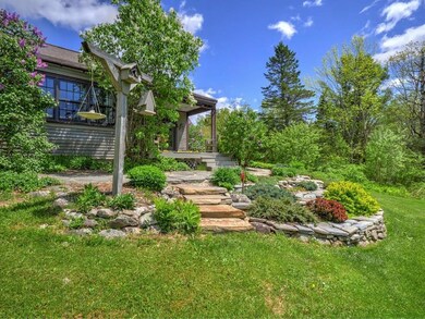 Perennial gardens with stone...