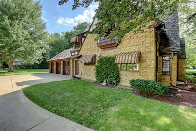 Attached THREE car garage, off kitchen.