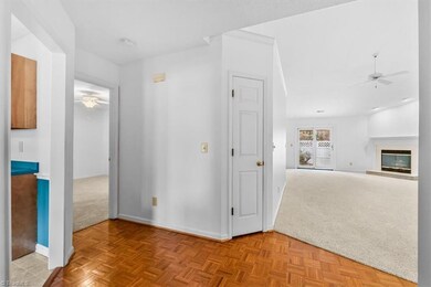 Parquet floor in foyer