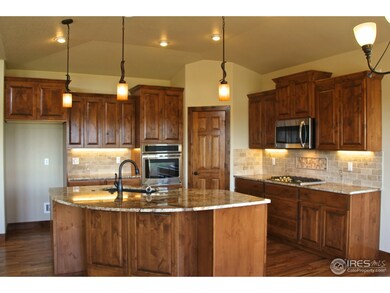Large granite island in Kitchen