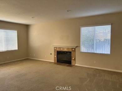 Family room with fireplace