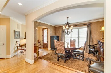 View from Family room into Entry and Dining room