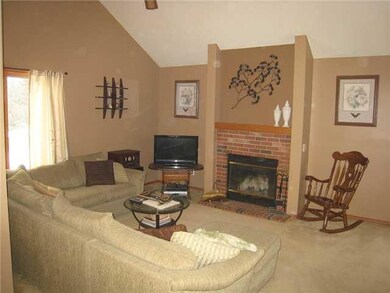 Living Room. Living room with cathedral ceilings a