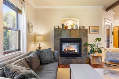 Dual sided fireplace