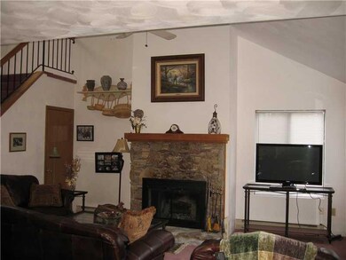 Living Room. Living room with stone, log burning f