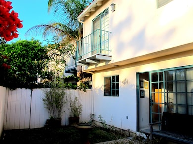 Sunny enclosed patio area