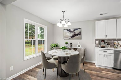 Staged breakfast area