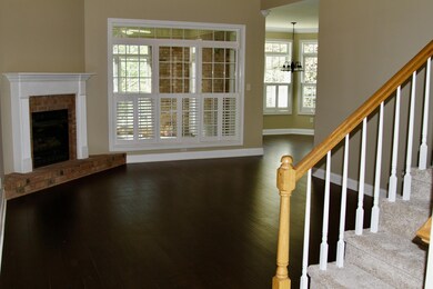 Greatroom fireplace into kitchen