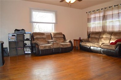 Large living room with hardwood floors