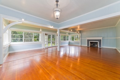 Wood burning fireplace