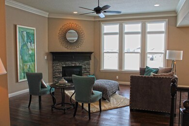 Living room with gas fireplace
