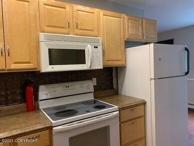 Kitchen with microwave