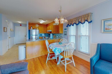 Dining room featuring light wood-style floors, wai