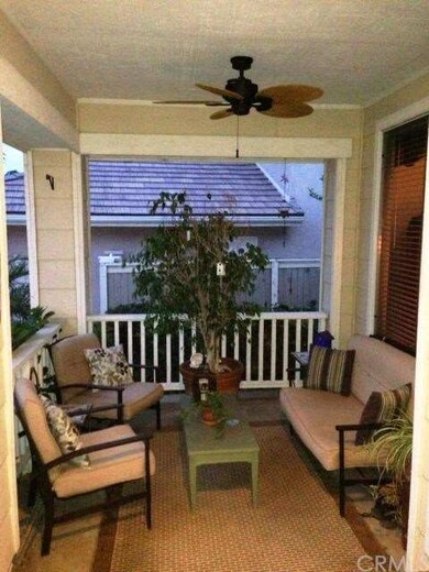 Front Porch/Patio with Ceiling Fan.
