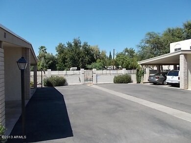 View of driving into complex
